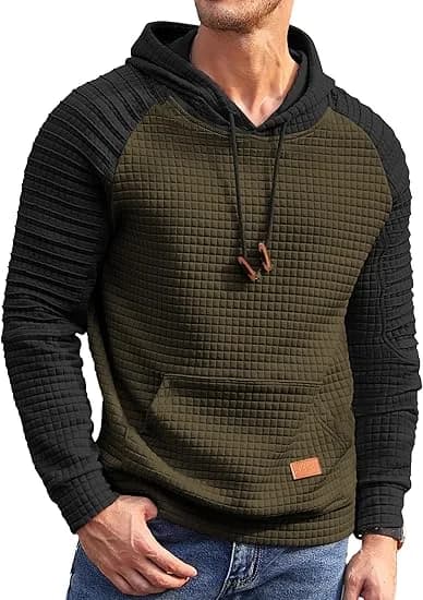 Quilted Hoodie, Olive