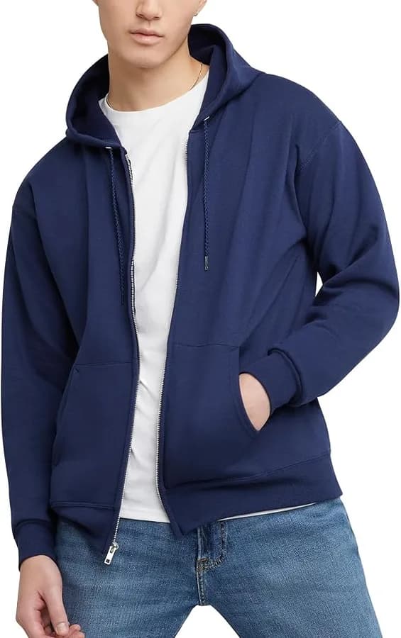 Zip Hoodie, Navy