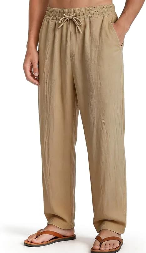 Linen Pants, Khaki