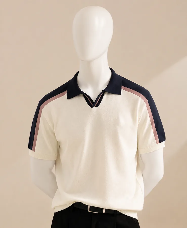 Contrast Shoulder Polo