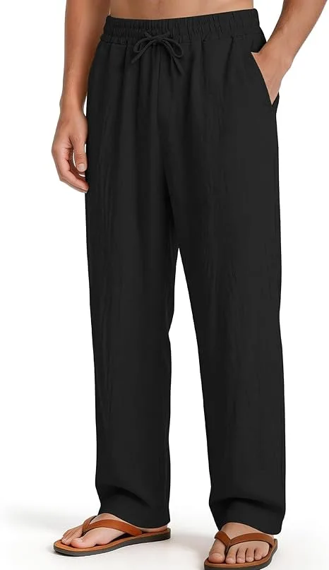 Linen Pants, Black